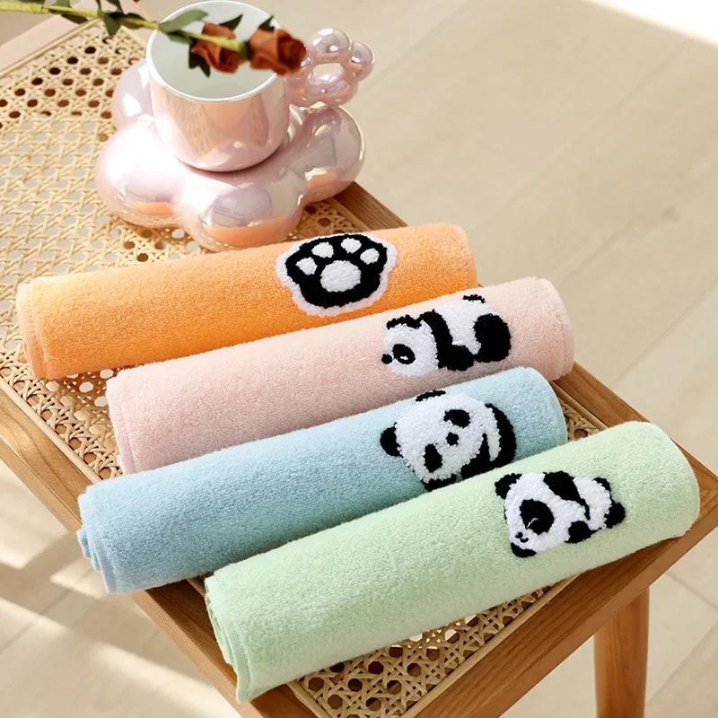 Cartoon Panda Baby Towel Cotton Face Hand Towel for Children Adult Soft Absorbent Kids Shower Washcloth Bath Towel 50x25cm