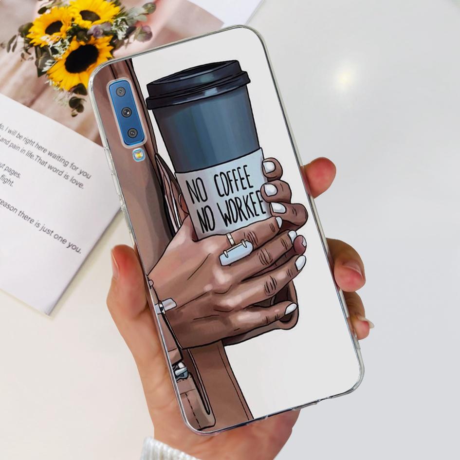 Силиконовый Чехол Для Samsung Galaxy A7 2018 Чехол A750 A750F Чехол Прозрачный ТПУ Модный Чехол Для Телефона Для Samsung A 7 2018 SM-A750F Fundas
