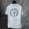 8010 CHROME HEARTS Лето 2026 Новая Высококачественная Хлопковая Круглый Вырез Свободная Большого Размера Мужская и Женская Футболка Футболка для Пары