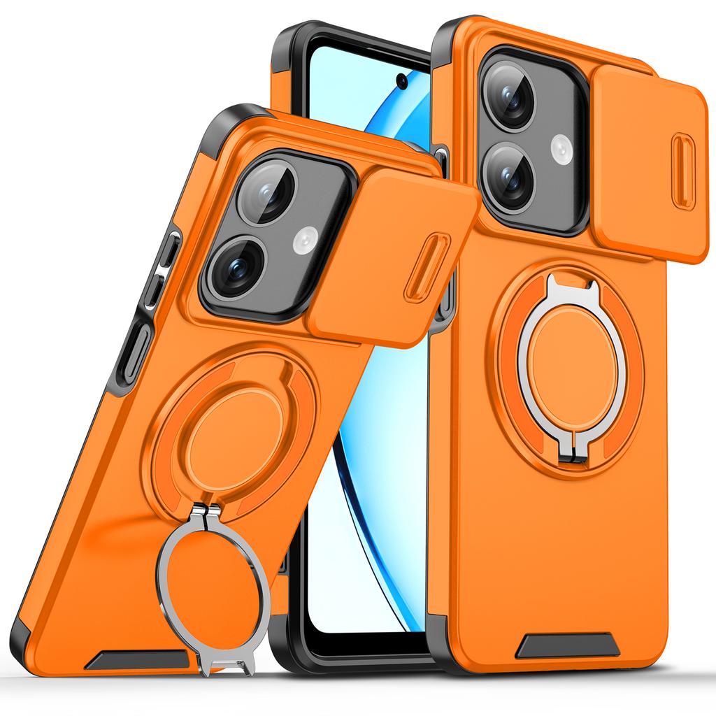 Для Tecno Pop 10 Чехол Tecno Pop 10 4G Обложка Магнитное Кольцо Бронированный Слайдер для Камеры Чехол с Поддержкой Magsafe Беспроводной Зарядки