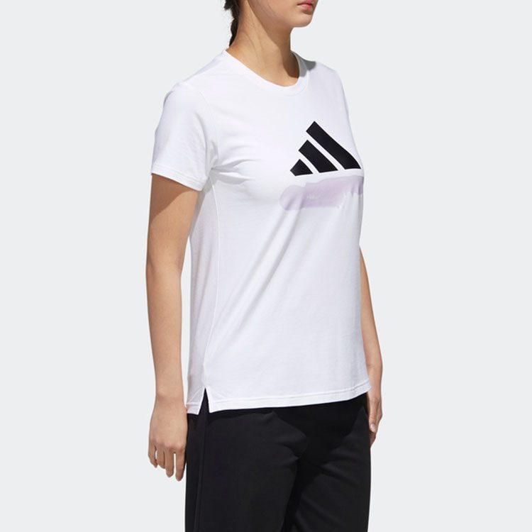 adidas Футболки Женские Белые С Круглым Вырезом Умеренные Другие GL5637