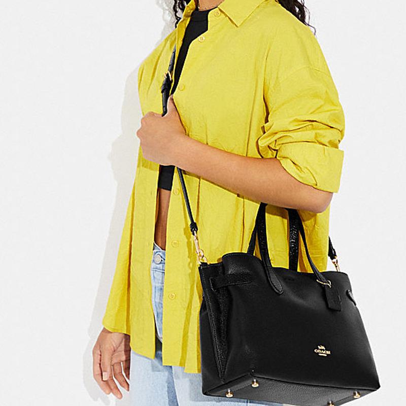 New COACH Cow Leather Shoulder Bag, Crossbody Bag, Handbag Women's Black CH187-IMA47