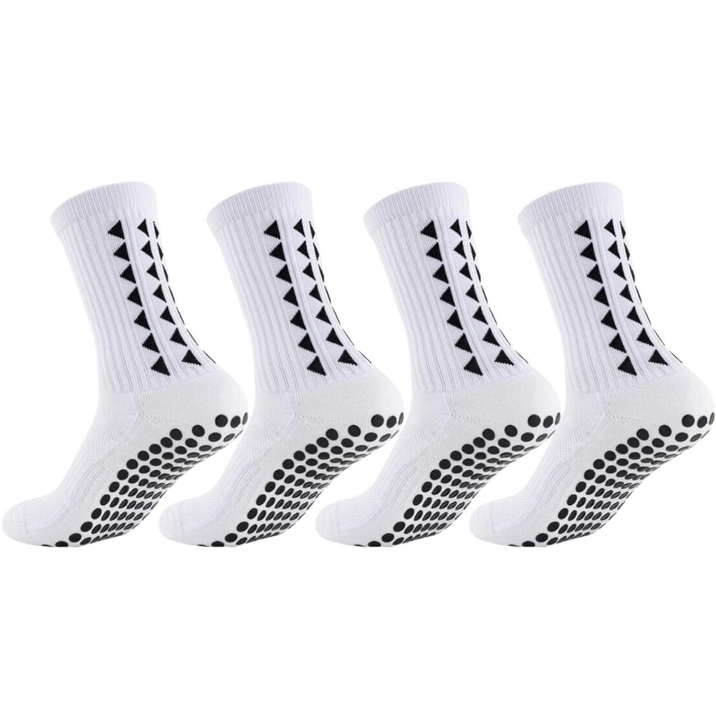 4 пары носков для мужчин и женщин с нескользящей подошвой для футбола, баскетбола, бейсбола, регби, американского футбола, велоспорта, пешего туризма, тенниса, скейтборда, спортивных упражнений