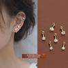 2024 Gold Ear Bone Studs for Women: 925 Silver Needle, Screw Buckle, Sleep-Friendly Piercing Earrings