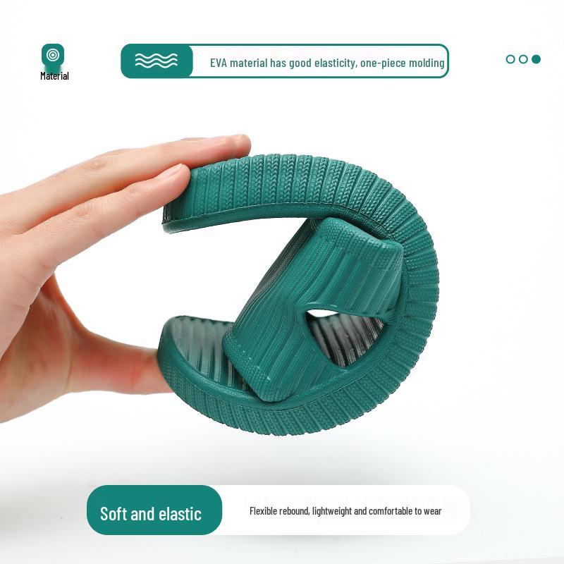 Unisex Striped Summer Bathroom Slippers - Non-Slip Indoor Footwear for Home, Hotel, or Guest Use