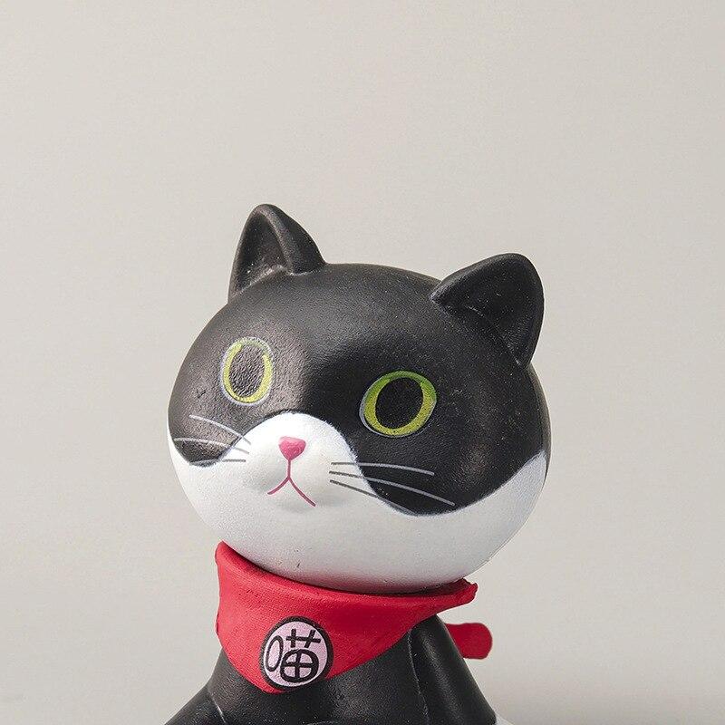 Набор из 8 фигурок сидящих кошек, Анимированная мультяшная, Милый котенок, Фигурка, Украшение для дома, Настольное украшение, Коллекция, Подарок для любителей кошек