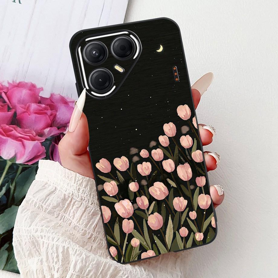 Черный Силиконовый Чехол Для Tecno Pova 7 4G 5G / Pova 7 Pro Pova7 Ultra Neo Funda Дизайн Кошка Цветок Дракон Бампер Мягкая Capa