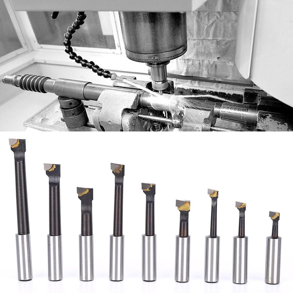 9 шт. Расточной резец типа F1 3/8 дюйма Набор фрезерных инструментов CNC Детали токарного станка Быстрорежущая сталь