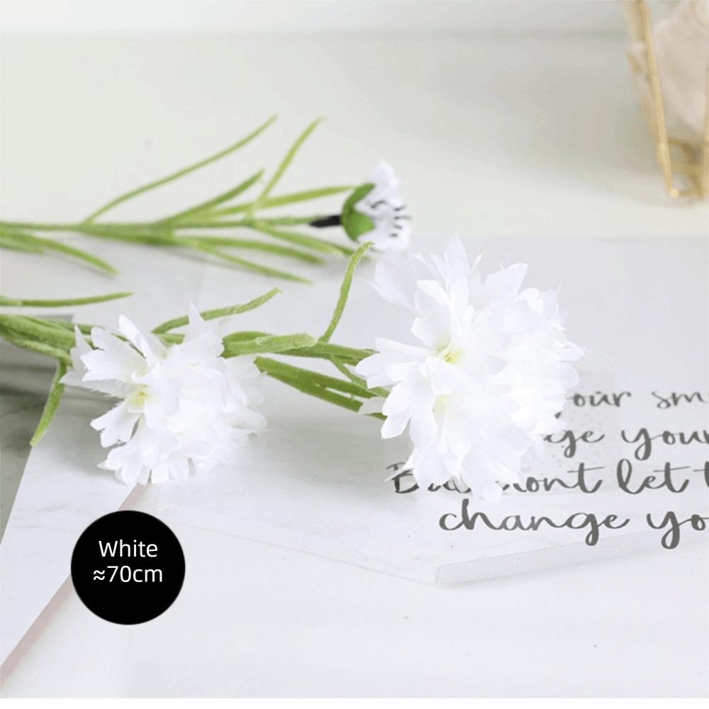 3 Forks/Bouquet Long Branch Artificial Flower Starry Cornflower Blue Color Silk Cornflower Silk Material Fake Flowers