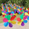 Wind Whirligig Delicate Craft Six Colors Light Weight Flower Hanging String Windmill for Gift