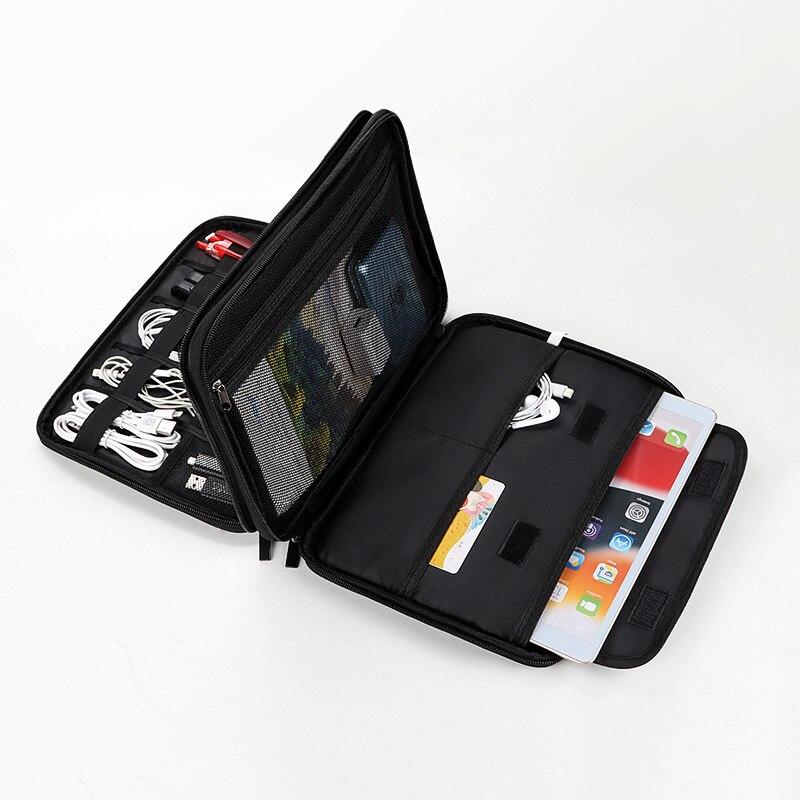 Waterproof Cable Storage Bag Digital Electronic Organizer Portable USB Data Charger Plug Travel Pouch for Mouse Tablet PC iPad Sleeve Case