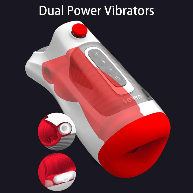 JIUAI Настоящий оральный минет, мужской мастурбатор, глубокая глотка, контроль воздуха, вакуумное сосание, вибрирующая секс-машина, секс-игрушка для мужчин