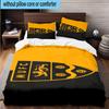 3pcs Football Crest Printed Bedding Set Duvet Cover Closure Includes 1 Duvet Cover & 2 Pillowcases Bedding Sets Home Decor Gifts
