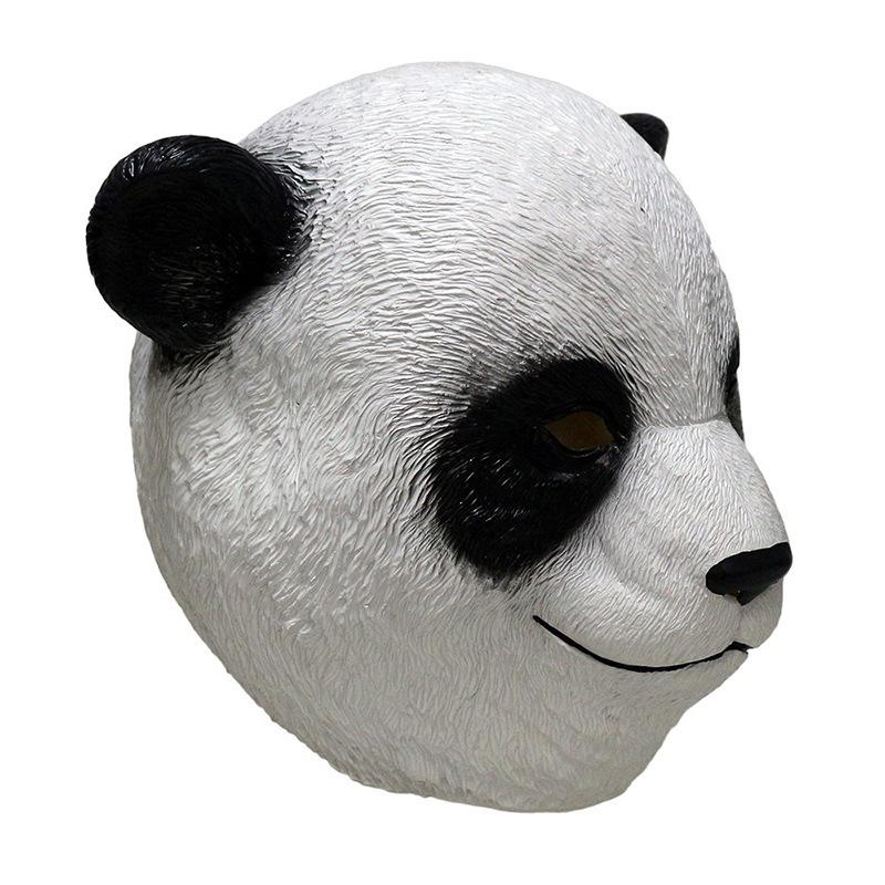 Halloween Latex Panda Full-Face Mask, Internet-Famous Animal Mask Headgear, Easter Party Props