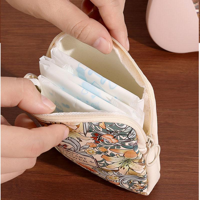 Сумка для гигиенических прокладок большой вместимости, портативный мини-органайзер для кабелей, многоцелевая косметичка для женщин и девушек, кошелек для монет