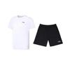Plain Round Neck Pullover Short Sleeve T-Shirt Simple Breathable Quick-Dry Comfortable Versatile Shorts Casual Sports Set ATSS069-11+YKSV147-2