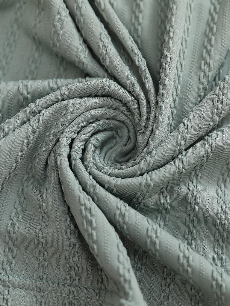 Women's 2025 V-Neck Ruffled Sleeve Short Sleeve T-Shirt, Solid Color Casual Summer Blouse with Flowy Hem for Daily & Vacation Outfits