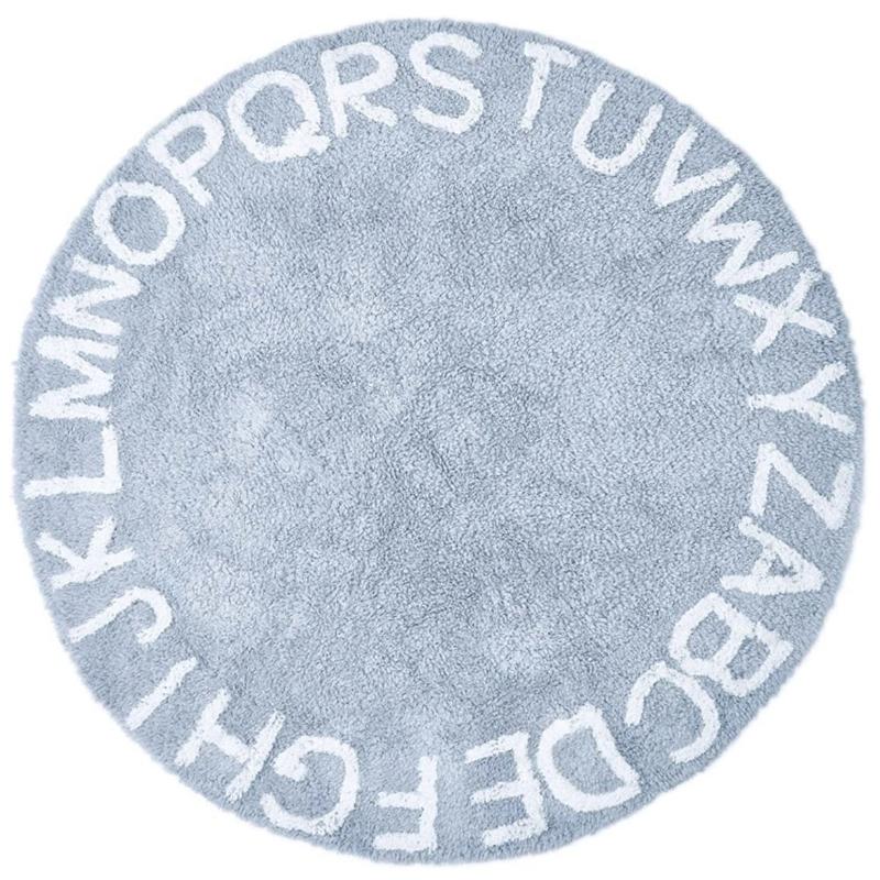 Nordic Round Cartoon Carpet Home Bedroom Bedside Children Room Cute Letters Simple Thicked Plush Covers Sofa Coffee Table Covers