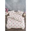 Isabelle Double Patterned Duvet Cover Set With Elastic Sheet And 2 Pillow Cases