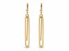 375 Gold Earrings, Long, Stiff, Fashionable, Movable, with an English Clasp
