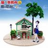 Sankei Miniatuart Kit Studio Ghibli Series Cat Returns Cat Office 1/150 Scale Paper Craft MK07-11