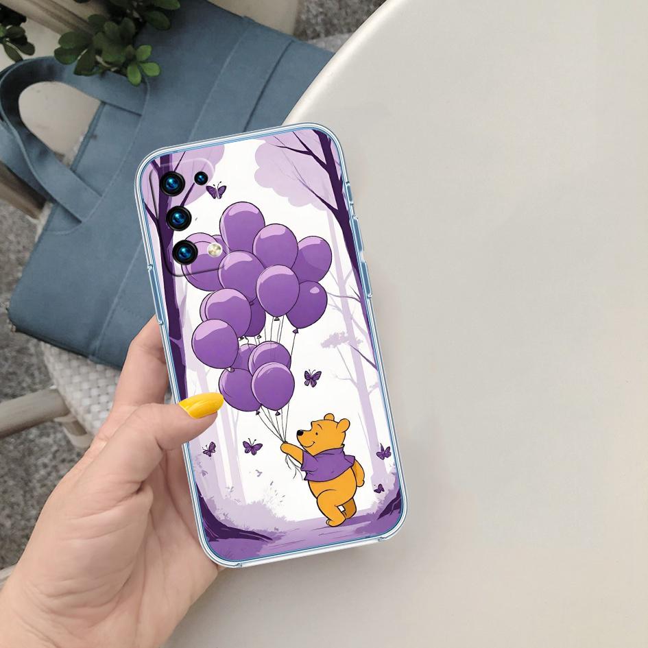 CJ104 Winnie the Pooh Soft Shell Transparent Phone Case for Samsung Galaxy A04 A04S A14 A23 A34 A54 M23 M33 M52 M53