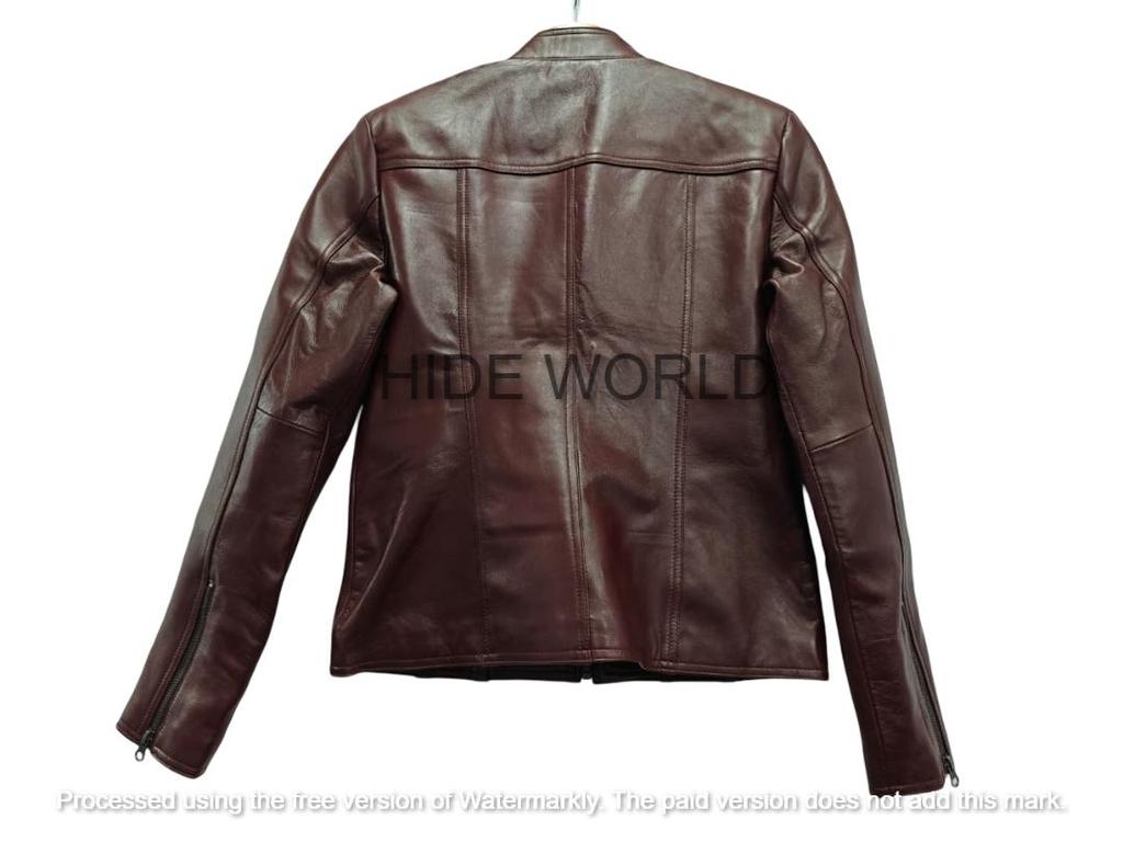 Новая женская куртка из натуральной кожи ягненка, стильная, ручная работа, байкерская, мотоциклетная