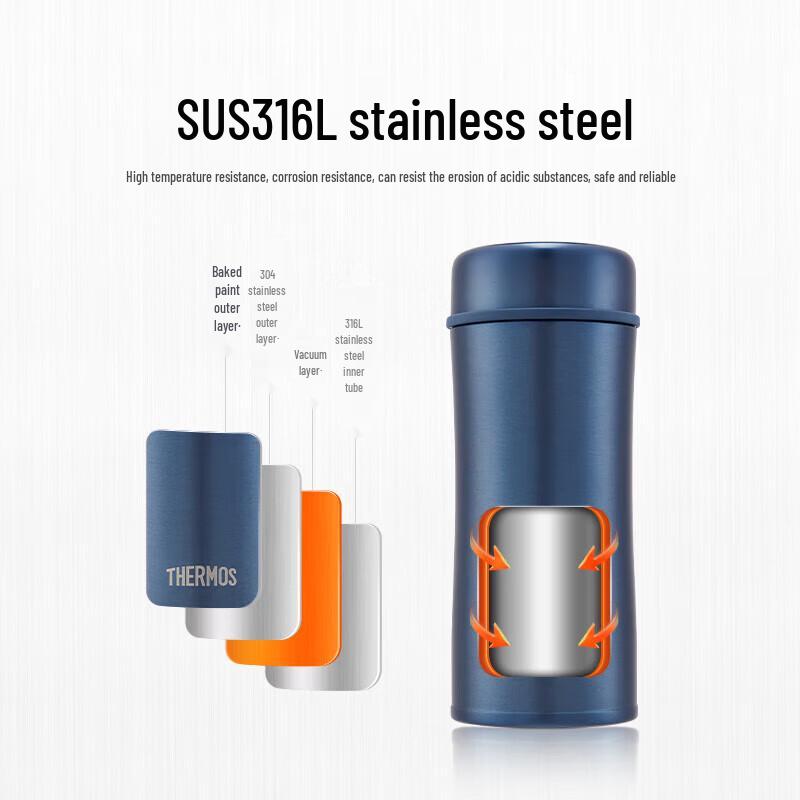 Thermos Термокружка с ситечком для заваривания чая из нержавеющей стали