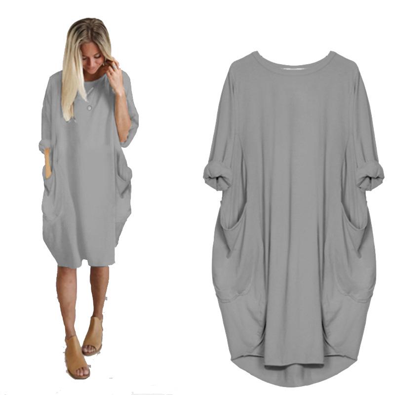 Элегантное повседневное платье миди европейской и американской моды больших размеров для женщин