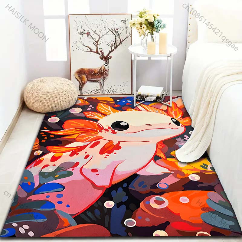 1PC Cute red salamander Carpet for Living Room Bedroom Sofa Home Decor Rus Non-slip Floor Mat Luxury Gift