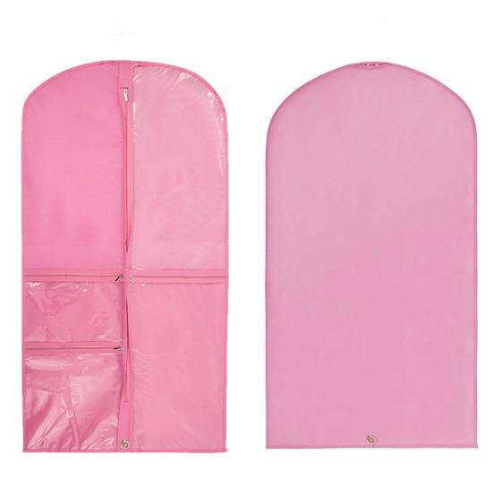 Garment Bag Waterproof Dustproof Hanging Clothes Cover Multi-Pocket Design Zipper Closure Clothing Storage Bag
