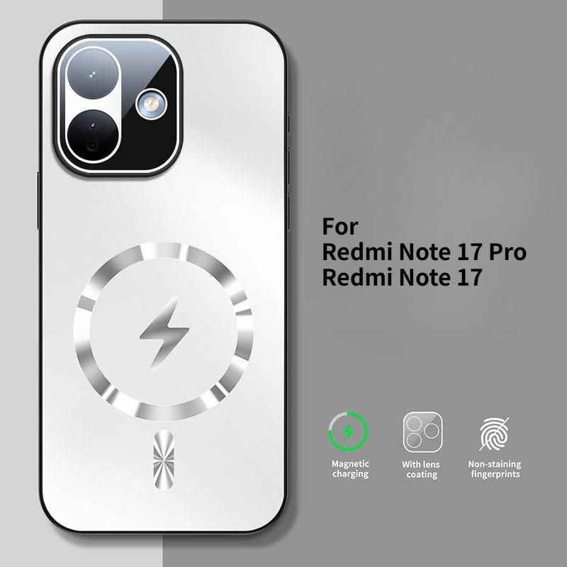 Чехол для Redmi Note 17/17 Pro Новый AG Матовый Молния Магнитный PC-TPU Чехол Для Redmi Note 17 Pro Ударопрочный Бампер Funda