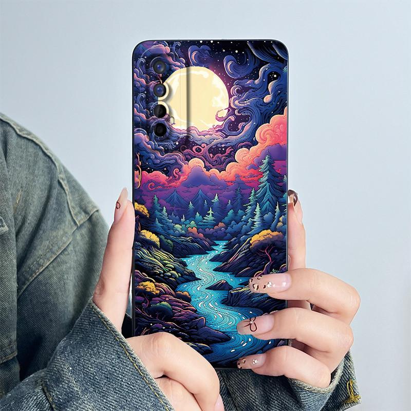 For Realme 7 RMX2151 RMX2155 Phone Case Realme7 4G Back Cover Soft Silicone Sweet Lovely Cartoon Panda Flower Printed Coque Capa