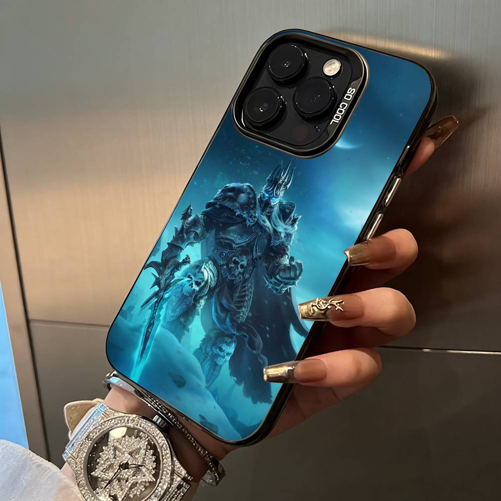 W-O-W-World- of -Warcraft Phone Case For IPhone17  16 11 12 13 14 15 16 Pro Max Plus Cover Colored Silver Funda Bumber