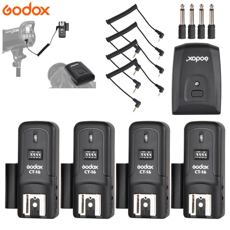 CT-16 16 Channels Wireless Radio Flash Trigger Transmitter + Receiver Set for Canon Nikon Pentax Studio Speedlite Flash