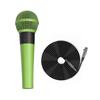 Зеленый микрофон, ручной микрофон, профессиональный динамический микрофон с переключателем, подходит для записи живых выступлений