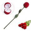 Romantic Red Rose Engagement Wedding Ring Box Earrings Jewelry Gift Box