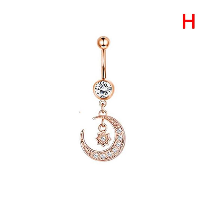 14G кристалл пупка кольцо штанга кулон гипофиз пирсинг пупка кольцо