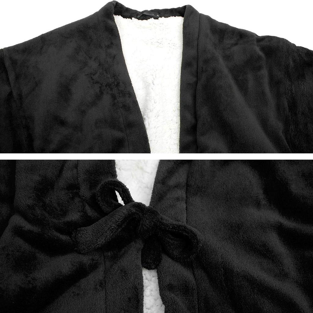 Мужская дотера-хантин одного цвета (Хантэнь Чан-тянко), Большой размер, Теплый, Пушистая подкладка из боа, Защита от холода, Одежда для дома, Однотонный, Размер 5XL, Темно-синий