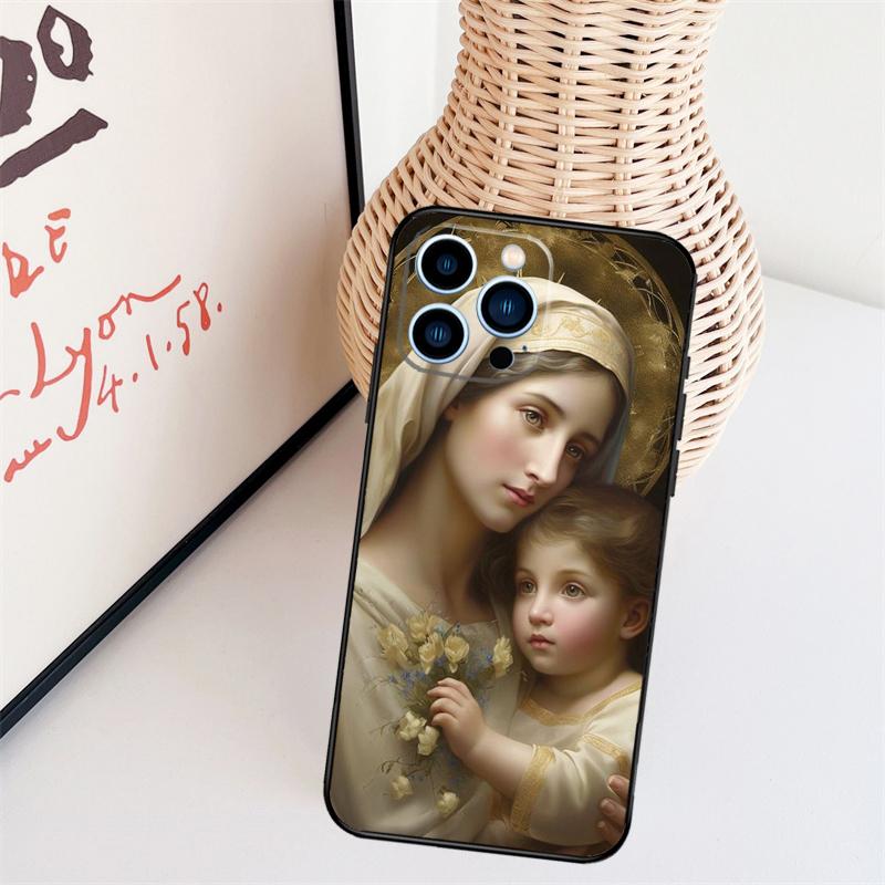 Чехол для телефона с изображением Девы Гваделупской Девы Марии Для iPhone 17 Pro Max 14 13 12 11 15 16 Pro Max mini 15 16 Plus 16e Задняя крышка