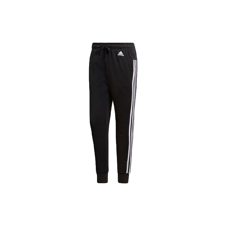 Adidas Three Stripe Casual Sports Tapered Pants Women Bottoms Black S97117