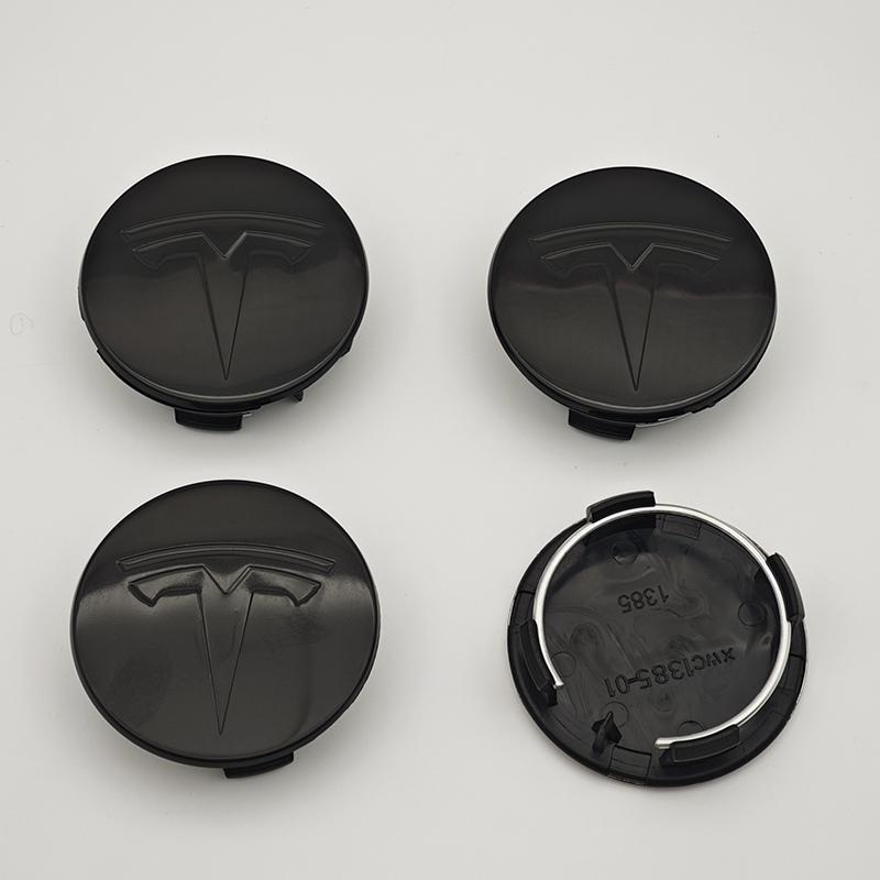 bjzqr4 4Pcs 56mm ABS Tesla Wheel Center Hub Cap Emblem Logo Car Rims Cover Hubcap For Tesla Model 3 Y X S Original Badge Accessories