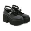 Gothic Chunky Platform Shoes Women Buckle Strap Thick High Heels Mary Janes Pumps Girls Black Lolita Cosplay Shoes Size 42 43