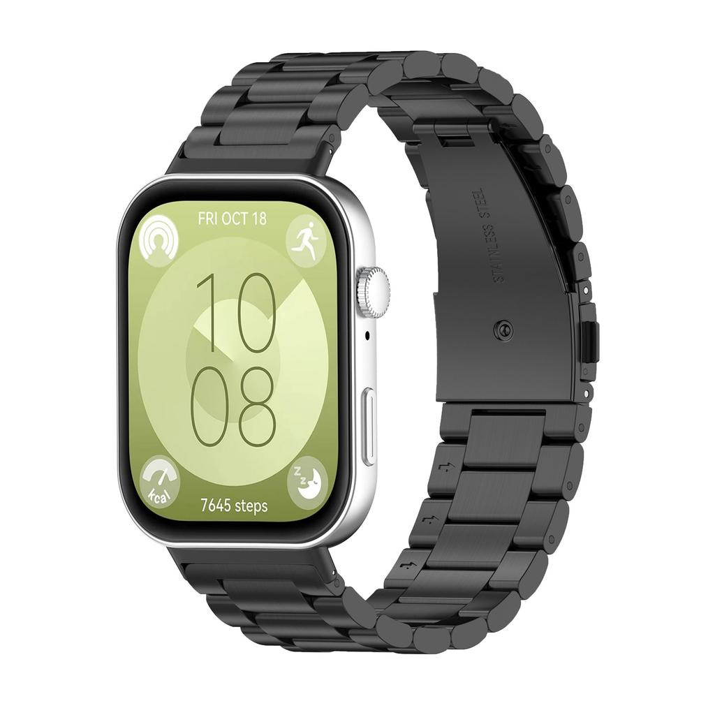 Металлический ремешок для часов из нержавеющей стали, ремешки для часов Fit 3, несколько цветов (Серебро,Черный,Розовое золото,Золото)