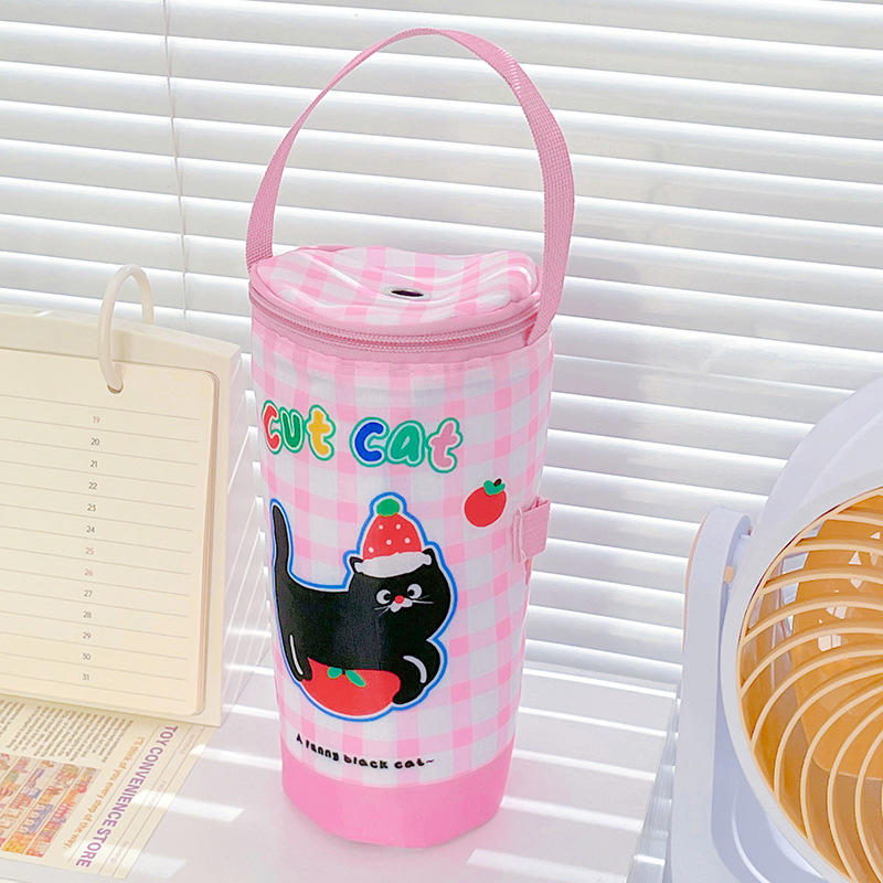 Portable Milk Tea Tote Bag Heat Preservation Bag Carrying Insulated Cup Cover Umbrella Bag Handbag Camping Drinkware Accessories