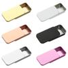 2pcs Metal Rectangular Empty Mini Tin Box Bins Jar Hinged Portable Containers Small Storage Tinplate Push Organizer Candy Pill Cases