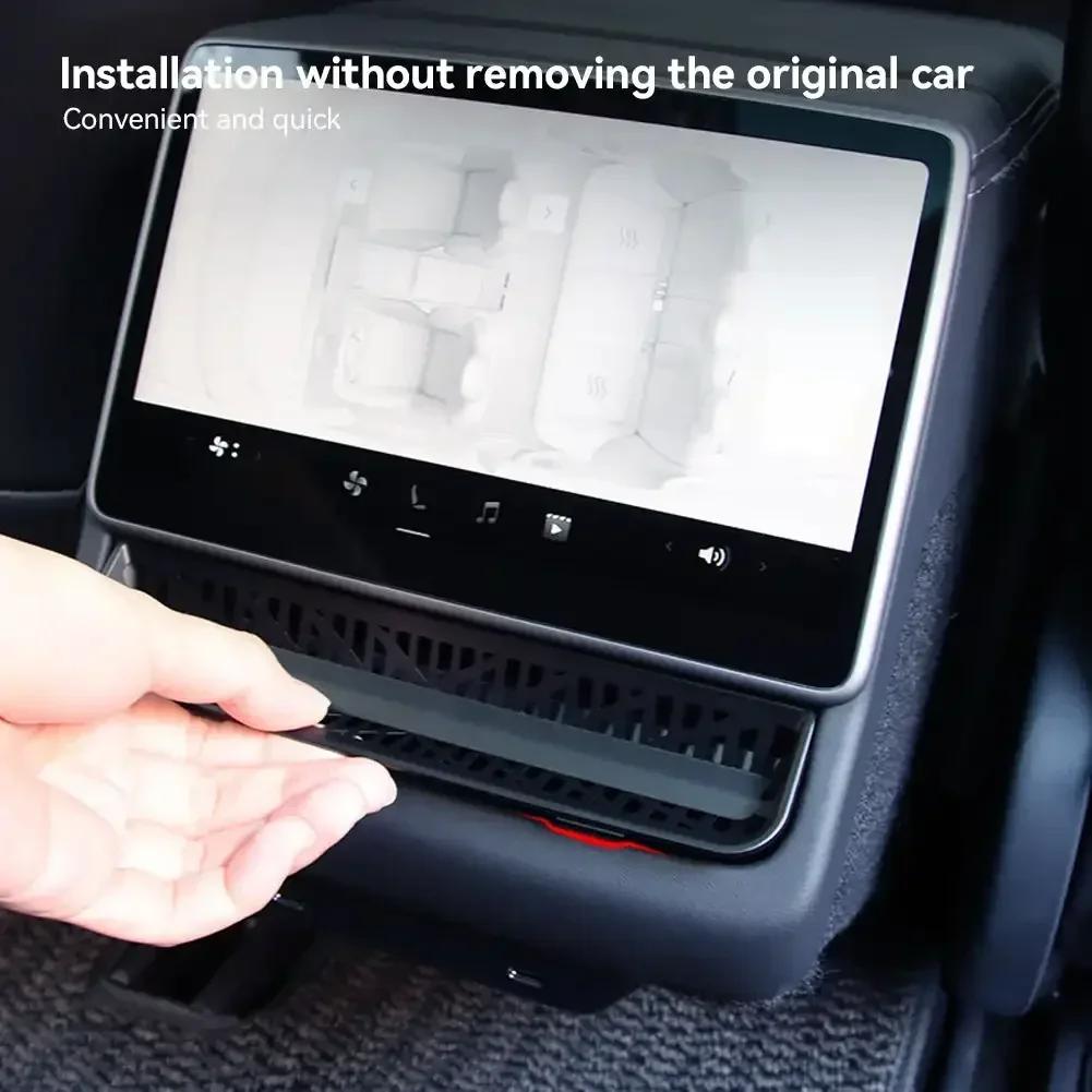Car Rear Air Outlet Cover Conditioning Vent Protective Cover Anti Blocking Model3 Accessories For Tesla Model 3+ Highland 2024