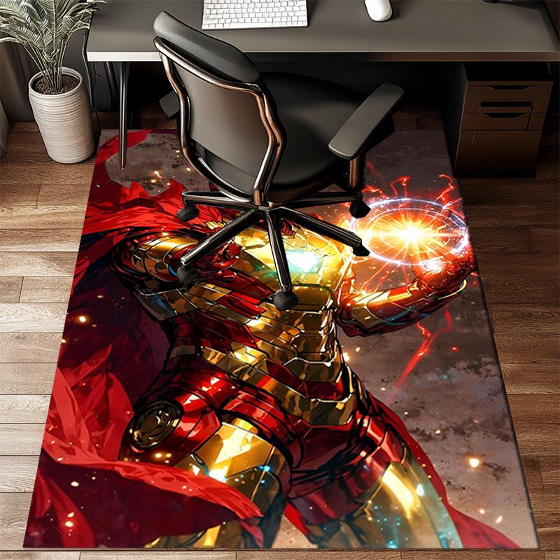 Iron Hero's Rise Floor Mat for Living Room, Game Rooms, Office, Bedroom, Office Floor Mat Playful Design, Christmas fan gifts