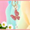 Adorable Metal Butterfly Keychain With Lucky Weaving String For Stylish Car Accessories