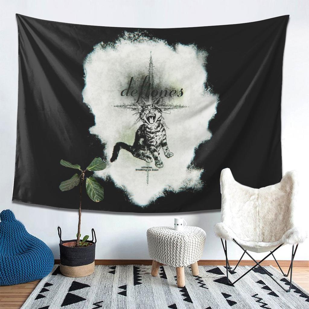 Deftones Metal Band White Pony Album Tapestry Wall Hanging Aesthetic Home Decor Tapestries for Dorm Room